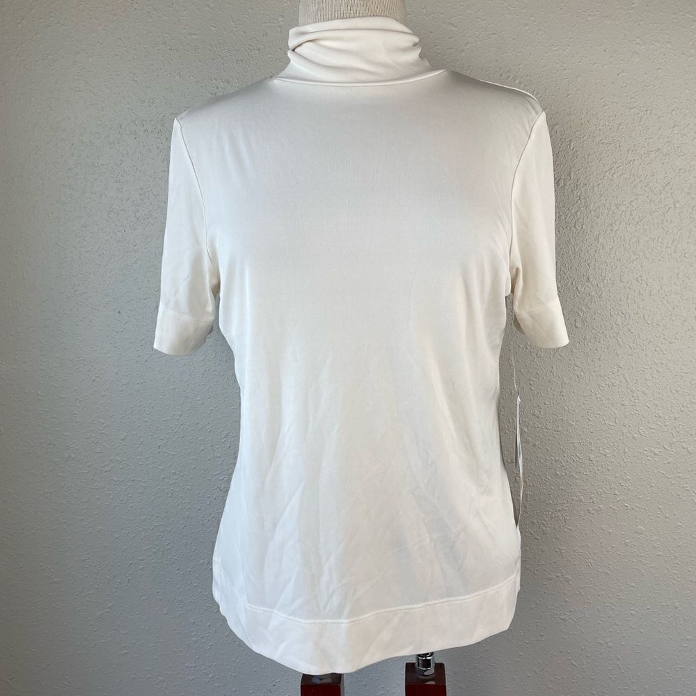 NWT Josephine Chaus Off-White Silk Top Size M